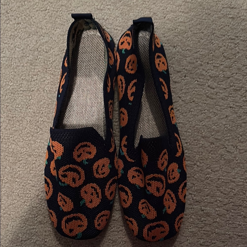 Women’s Halloween Pumpkin woven loafer flats